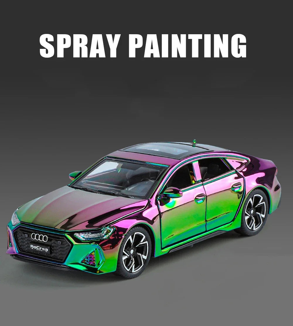 1:32 Audi RS7 Sportback Quattro Alloy Miniature Scale Car Model Sound Light Diecast Metal Toy Car Vehicle Gift Collection