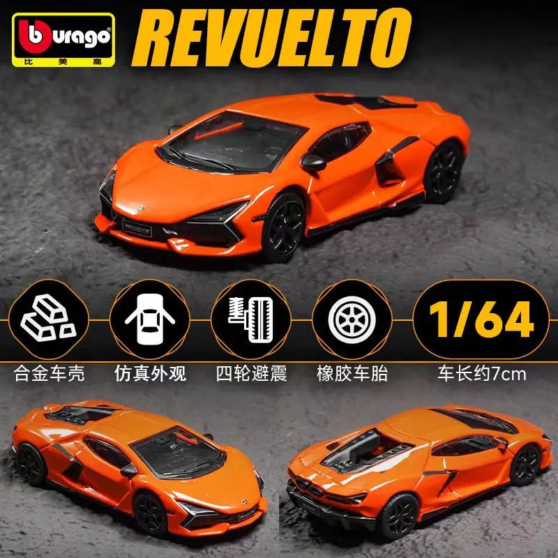 Bburago 1:64 Bugatti Bolide Flying Fire Meteor Alloy Die Cast Car Model Collection Supercar Toys Birthday Gift