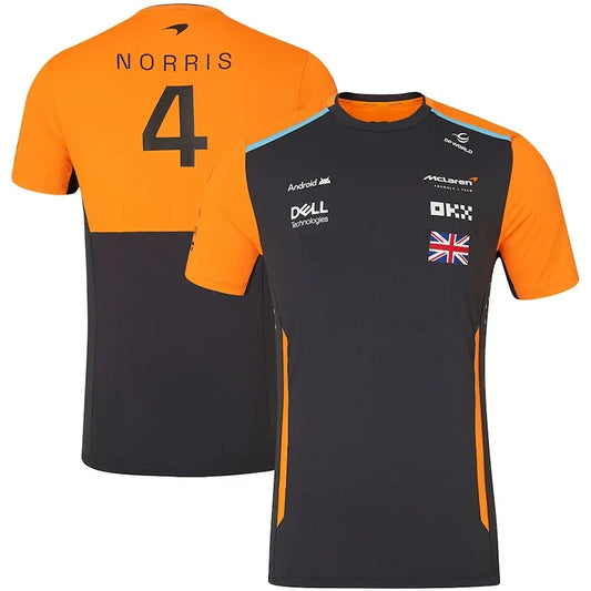 New Best-selling Formula One McLaren Team T-shirt For Summer 2024 F1 Extreme Sports Quick Drying Breathable Short Sleeved Shirt
