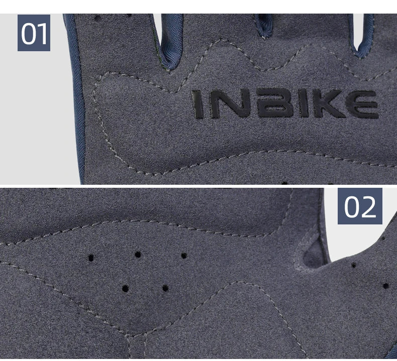 INBIKE 2024 guantes de ciclismo acolchados de Gel para hombres Otoño Invierno guantes de lana para bicicleta de carretera MTB accesorios de bicicleta con pantalla táctil de dedo completo