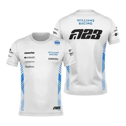 Camiseta del equipo de Williams F1 2025 Carlos Sainz Fórmula Uno Alex Alben 2025 camiseta hombres mujeres niños camiseta para fanáticos camiseta impresa en 3d