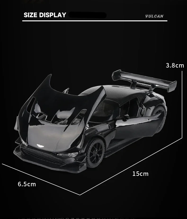 1:32 Aston Martin Vulcan Alloy Sports Car Diecast Metal Racing Car Model Simulation Sound and Light Collection Children Toy Gift