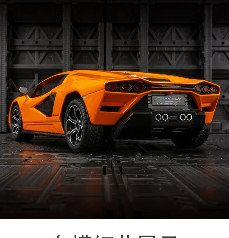 1:24 Lamborghini Countach LPI 800-4 Alloy Sports Car Diecast Model Sound Light Toy Exhibition Display Decoration Collestion Gift