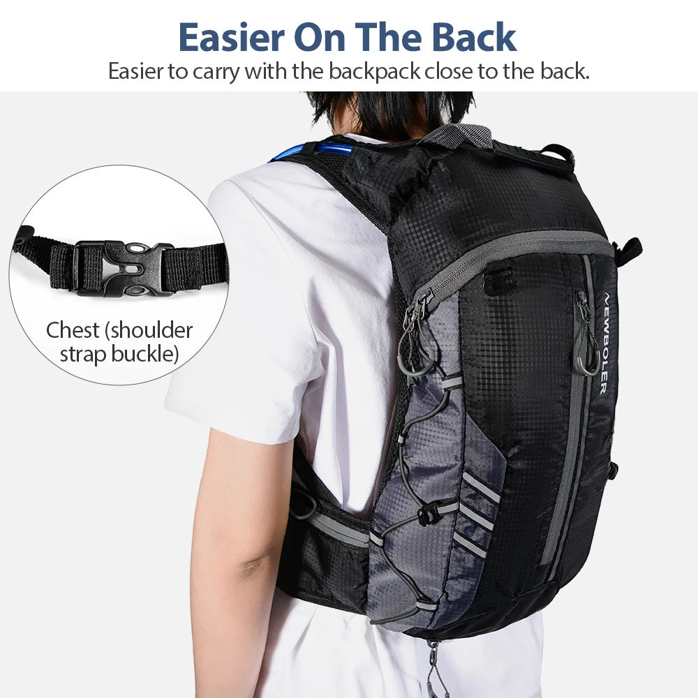 NEWBOLER-Bolsa deportiva repelente al agua para exteriores, mochila de hidratación para ciclismo, viaje, senderismo, escalada, MTB, bicicleta de carretera