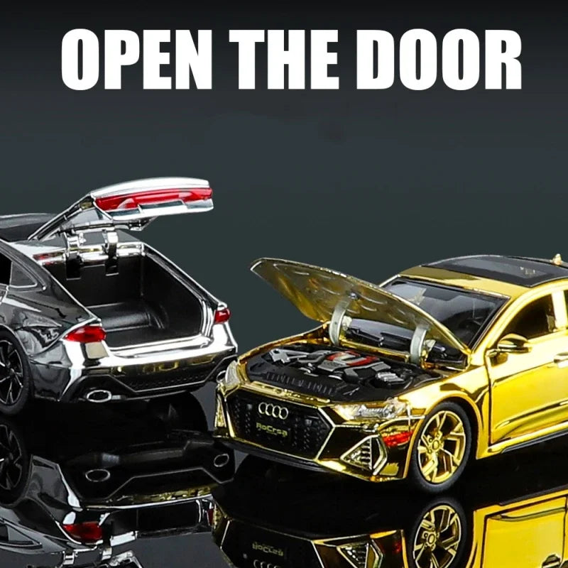 1:32 Audi RS7 Sportback Quattro Alloy Miniature Scale Car Model Sound Light Diecast Metal Toy Car Vehicle Gift Collection