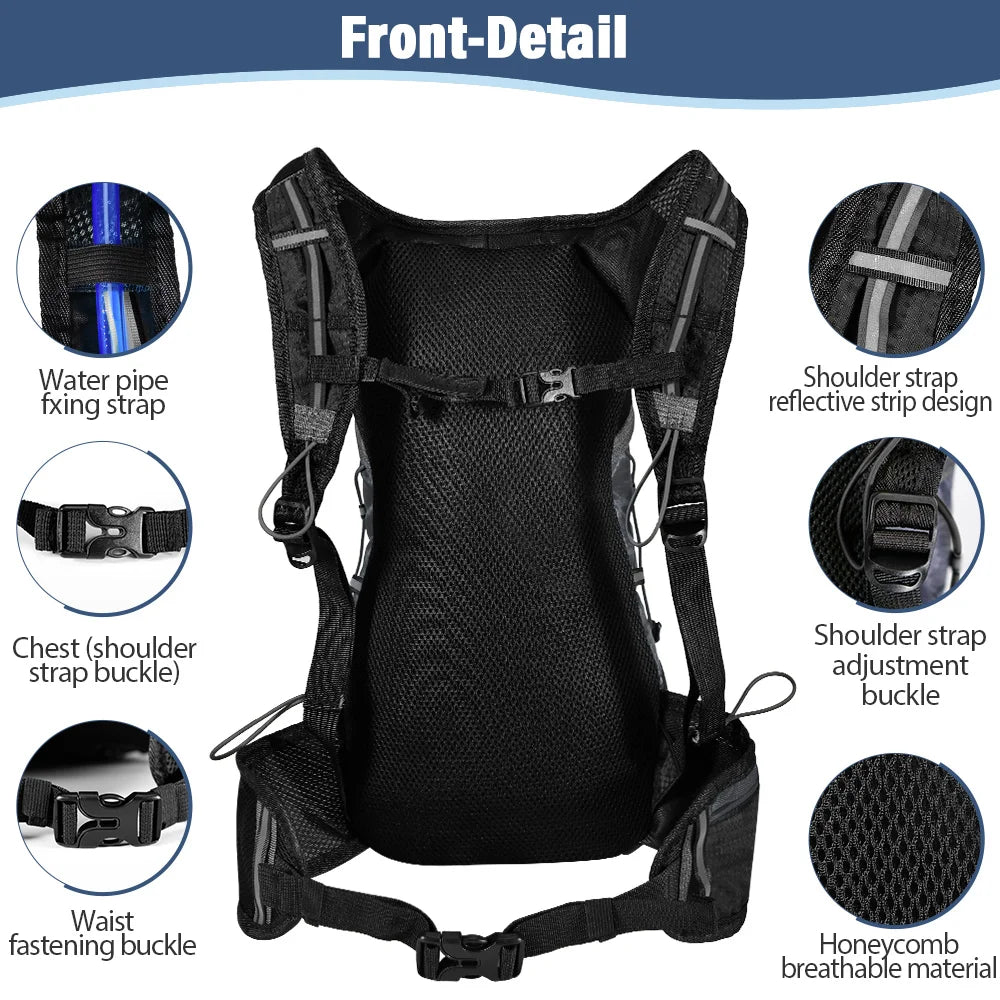 NEWBOLER-Bolsa deportiva repelente al agua para exteriores, mochila de hidratación para ciclismo, viaje, senderismo, escalada, MTB, bicicleta de carretera