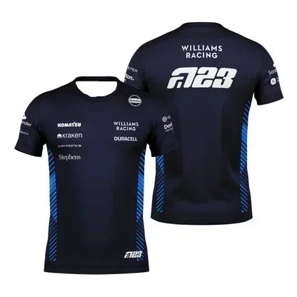 Camiseta del equipo de Williams F1 2025 Carlos Sainz Fórmula Uno Alex Alben 2025 camiseta hombres mujeres niños camiseta para fanáticos camiseta impresa en 3d