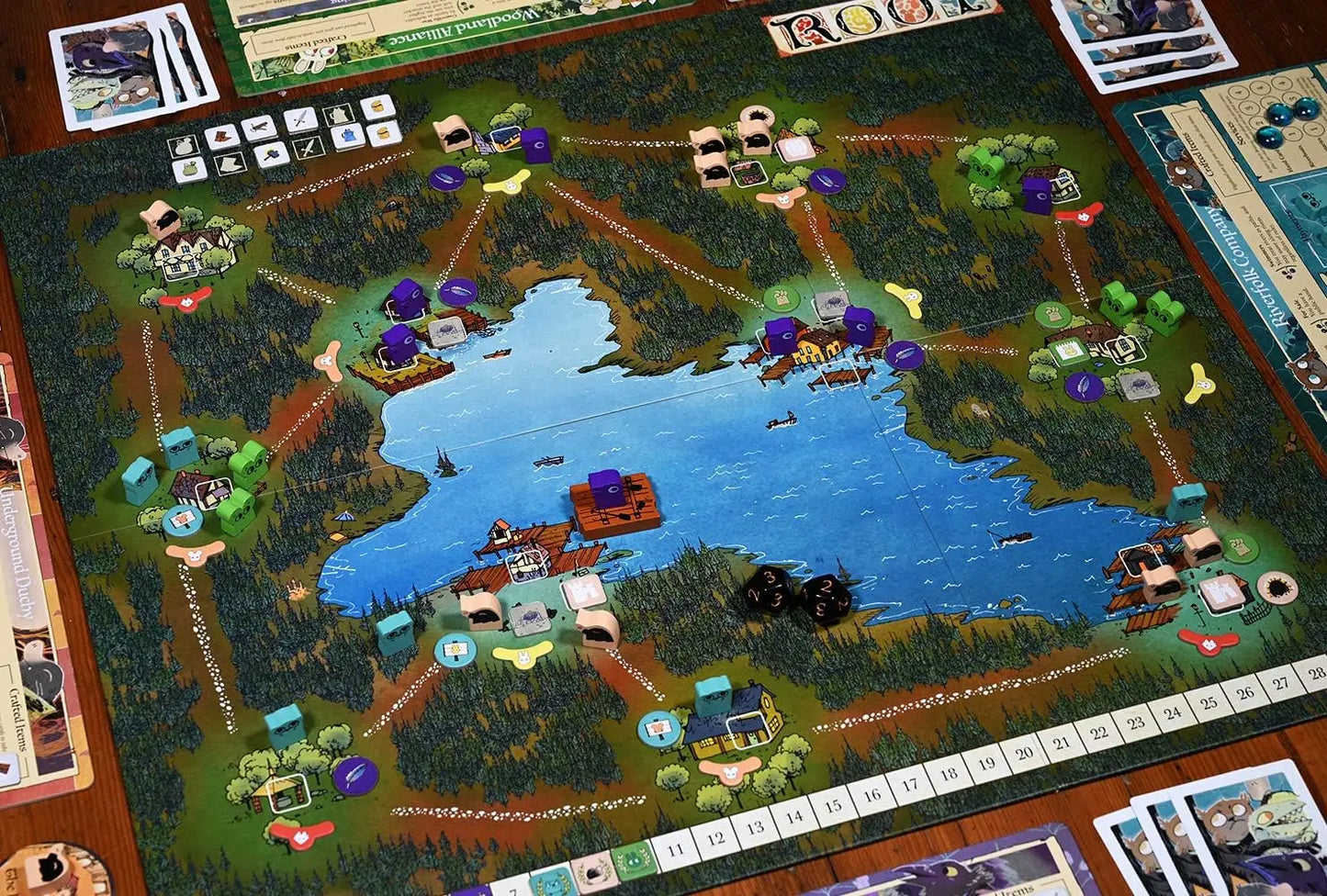 Juegos de Leder Juegos de cartas de raíz The Riverfolk Juegos de mesa de expansión Juegos de desarrollo intelectual Juegos de fiesta familiar para padres e hijos