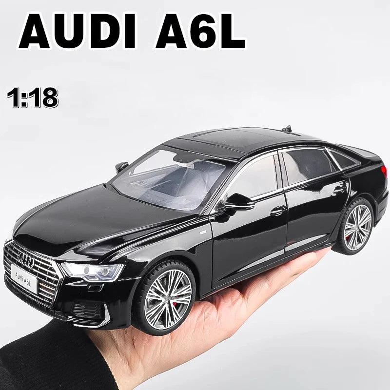 1:18 AUDI A6L Large Alloy Metal Diecast Car Model Sound & Light Collect Ornaments Decorate Gift For Boyfriend Present Birthday