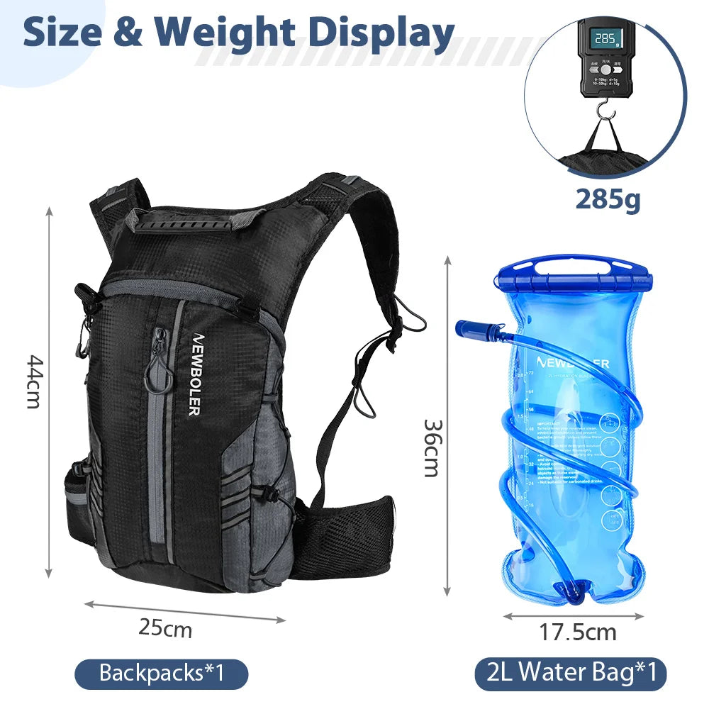NEWBOLER-Bolsa deportiva repelente al agua para exteriores, mochila de hidratación para ciclismo, viaje, senderismo, escalada, MTB, bicicleta de carretera