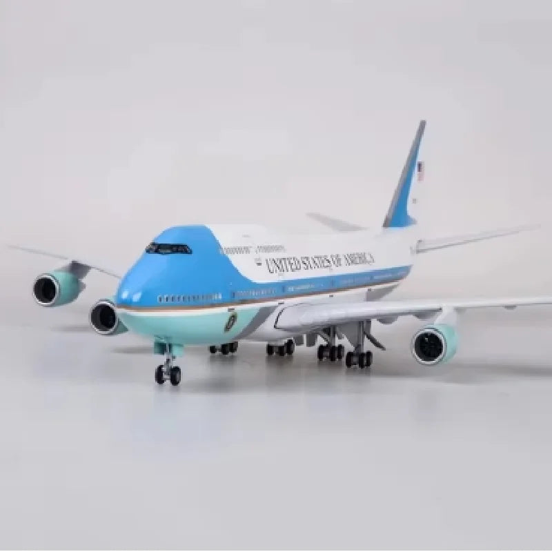Avión modelo Air Force One B747 Airways escala 1:150 aviones de recuerdo de 47CM avión fundido a presión de resina simulada regalo de recuerdo