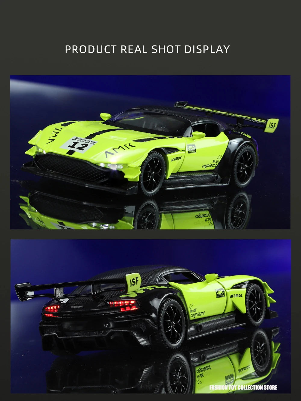 1: 32 Aston Martin Vulcan Fast&Furious Alloy Car Model Diecasts Toy With Sound and Light Vehicles Decoration Toys For Kids Gift