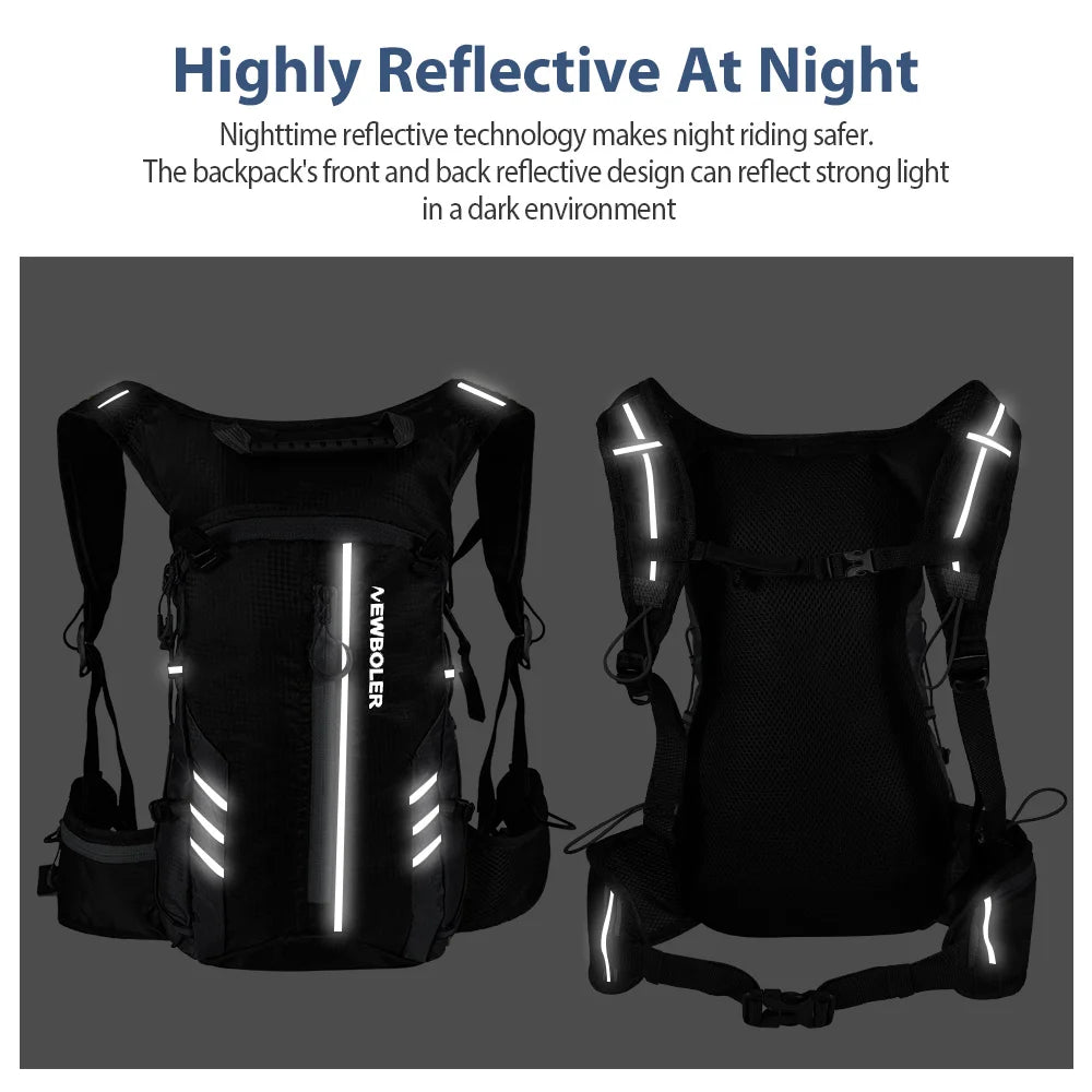 NEWBOLER-Bolsa deportiva repelente al agua para exteriores, mochila de hidratación para ciclismo, viaje, senderismo, escalada, MTB, bicicleta de carretera