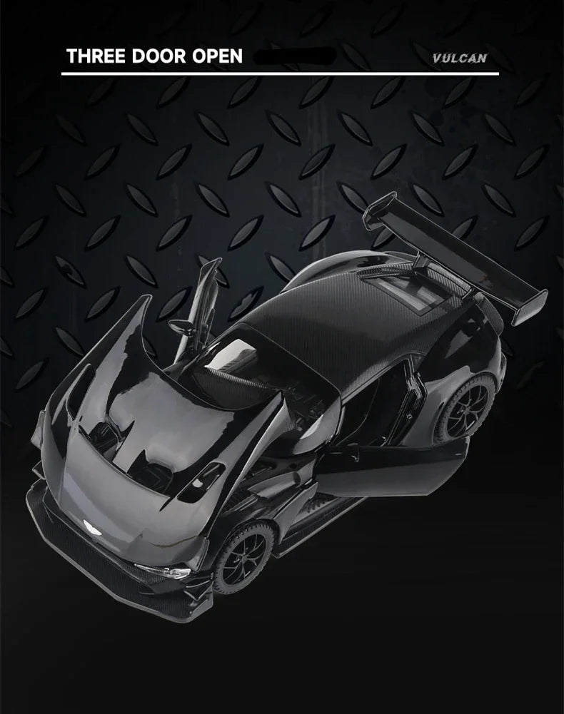 1:32 Aston Martin Vulcan Alloy Sports Car Diecast Metal Racing Car Model Simulation Sound and Light Collection Children Toy Gift